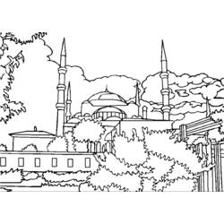 Malvorlage: Moschee (Gebäude und Architektur) #64520 - Kostenlose Malvorlagen zum Ausdrucken