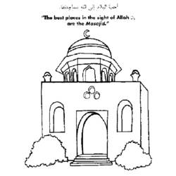 Malvorlage: Moschee (Gebäude und Architektur) #64527 - Kostenlose Malvorlagen zum Ausdrucken