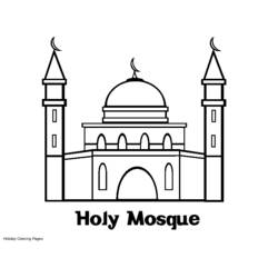 Malvorlage: Moschee (Gebäude und Architektur) #64541 - Kostenlose Malvorlagen zum Ausdrucken