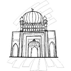 Malvorlage: Moschee (Gebäude und Architektur) #64556 - Kostenlose Malvorlagen zum Ausdrucken