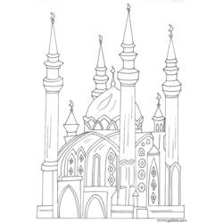 Malvorlage: Moschee (Gebäude und Architektur) #64593 - Kostenlose Malvorlagen zum Ausdrucken