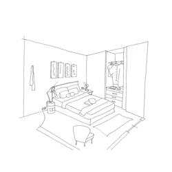 Malvorlage: Schlafzimmer (Gebäude und Architektur) #63377 - Kostenlose Malvorlagen zum Ausdrucken