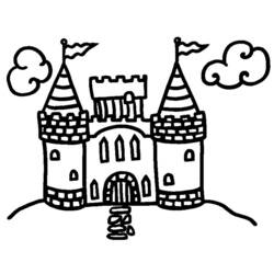 Malvorlage: Schloss (Gebäude und Architektur) #62033 - Kostenlose Malvorlagen zum Ausdrucken