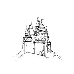 Malvorlage: Schloss (Gebäude und Architektur) #62083 - Kostenlose Malvorlagen zum Ausdrucken