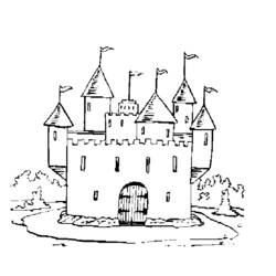 Malvorlage: Schloss (Gebäude und Architektur) #62092 - Kostenlose Malvorlagen zum Ausdrucken