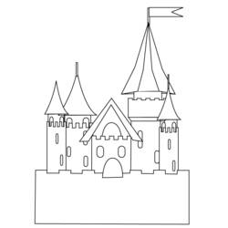 Malvorlage: Schloss (Gebäude und Architektur) #62099 - Kostenlose Malvorlagen zum Ausdrucken
