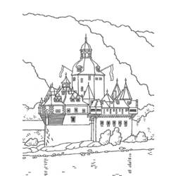 Malvorlage: Schloss (Gebäude und Architektur) #62130 - Kostenlose Malvorlagen zum Ausdrucken