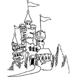 Malvorlage: Schloss (Gebäude und Architektur) #62154 - Kostenlose Malvorlagen zum Ausdrucken