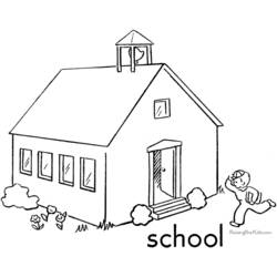 Malvorlage: Schule (Gebäude und Architektur) #63998 - Kostenlose Malvorlagen zum Ausdrucken
