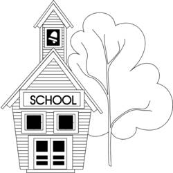 Malvorlage: Schule (Gebäude und Architektur) #66896 - Kostenlose Malvorlagen zum Ausdrucken