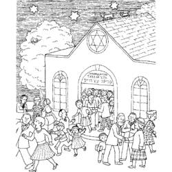 Zeichnungen zum Ausmalen: Synagoge - Kostenlose Malvorlagen zum Ausdrucken
