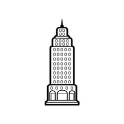 Malvorlage: Wolkenkratzer (Gebäude und Architektur) #65552 - Kostenlose Malvorlagen zum Ausdrucken