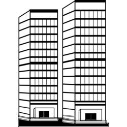 Malvorlage: Wolkenkratzer (Gebäude und Architektur) #65799 - Kostenlose Malvorlagen zum Ausdrucken