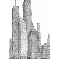 Malvorlage: Wolkenkratzer (Gebäude und Architektur) #65905 - Kostenlose Malvorlagen zum Ausdrucken