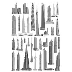Malvorlage: Wolkenkratzer (Gebäude und Architektur) #65961 - Kostenlose Malvorlagen zum Ausdrucken