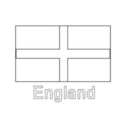 Zeichnungen zum Ausmalen: Englische Flagge - Kostenlose Malvorlagen zum Ausdrucken