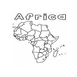 Zeichnungen zum Ausmalen: Karte von Afrika - Kostenlose Malvorlagen zum Ausdrucken