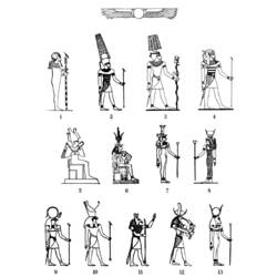 Malvorlage: Ägyptische Mythologie (Götter und Göttinnen) #111159 - Kostenlose Malvorlagen zum Ausdrucken