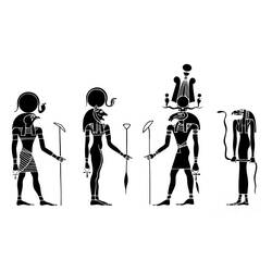 Malvorlage: Ägyptische Mythologie (Götter und Göttinnen) #111163 - Kostenlose Malvorlagen zum Ausdrucken