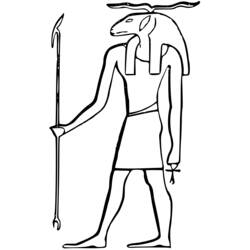 Malvorlage: Ägyptische Mythologie (Götter und Göttinnen) #111196 - Kostenlose Malvorlagen zum Ausdrucken