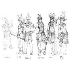 Malvorlage: Ägyptische Mythologie (Götter und Göttinnen) #111270 - Kostenlose Malvorlagen zum Ausdrucken