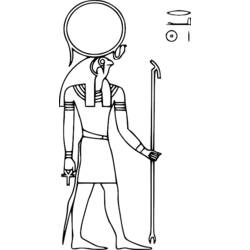 Malvorlage: Ägyptische Mythologie (Götter und Göttinnen) #111336 - Kostenlose Malvorlagen zum Ausdrucken