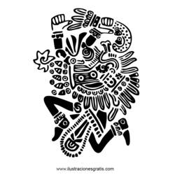 Malvorlage: Aztekische Mythologie (Götter und Göttinnen) #111607 - Kostenlose Malvorlagen zum Ausdrucken