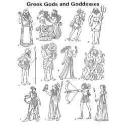 Zeichnungen zum Ausmalen: Götter und Göttinnen - Druckbare Malvorlagen