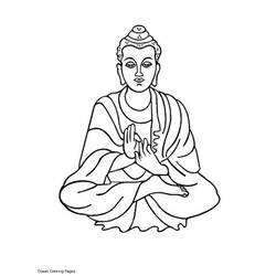 Zeichnungen zum Ausmalen: Hinduistische Mythologie: Buddha - Kostenlose Malvorlagen zum Ausdrucken