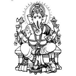 Malvorlage: Hinduistische Mythologie: Ganesh (Götter und Göttinnen) #96854 - Kostenlose Malvorlagen zum Ausdrucken