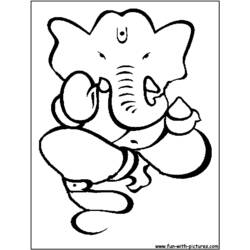 Malvorlage: Hinduistische Mythologie: Ganesh (Götter und Göttinnen) #96858 - Kostenlose Malvorlagen zum Ausdrucken