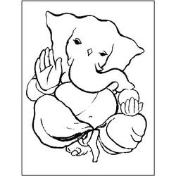 Malvorlage: Hinduistische Mythologie: Ganesh (Götter und Göttinnen) #96859 - Kostenlose Malvorlagen zum Ausdrucken