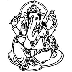 Malvorlage: Hinduistische Mythologie: Ganesh (Götter und Göttinnen) #96860 - Kostenlose Malvorlagen zum Ausdrucken
