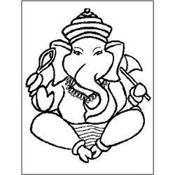 Malvorlage: Hinduistische Mythologie: Ganesh (Götter und Göttinnen) #96863 - Kostenlose Malvorlagen zum Ausdrucken