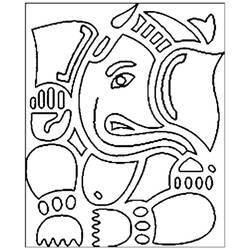 Malvorlage: Hinduistische Mythologie: Ganesh (Götter und Göttinnen) #96901 - Kostenlose Malvorlagen zum Ausdrucken