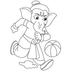 Malvorlage: Hinduistische Mythologie: Ganesh (Götter und Göttinnen) #96913 - Kostenlose Malvorlagen zum Ausdrucken