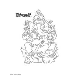 Malvorlage: Hinduistische Mythologie: Ganesh (Götter und Göttinnen) #96925 - Kostenlose Malvorlagen zum Ausdrucken