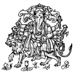 Malvorlage: Hinduistische Mythologie: Ganesh (Götter und Göttinnen) #96958 - Kostenlose Malvorlagen zum Ausdrucken