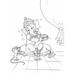 Malvorlage: Hinduistische Mythologie: Ganesh (Götter und Göttinnen) #96981 - Kostenlose Malvorlagen zum Ausdrucken