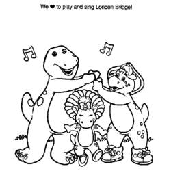 Malvorlage: Barney und seine Freunde (Karikaturen) #41084 - Kostenlose Malvorlagen zum Ausdrucken