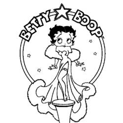 Malvorlage: Betty Boop (Karikaturen) #25915 - Kostenlose Malvorlagen zum Ausdrucken