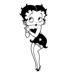 Malvorlage: Betty Boop (Karikaturen) #25925 - Kostenlose Malvorlagen zum Ausdrucken
