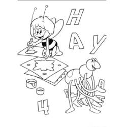 Malvorlage: Biene Maja (Karikaturen) #28333 - Kostenlose Malvorlagen zum Ausdrucken