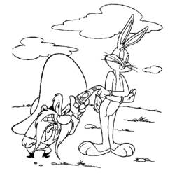 Malvorlage: Bugs Bunny (Karikaturen) #26383 - Kostenlose Malvorlagen zum Ausdrucken