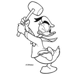Malvorlage: Donald Duck (Karikaturen) #30290 - Kostenlose Malvorlagen zum Ausdrucken