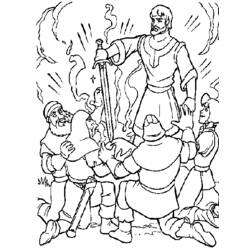 Malvorlage: Excalibur, das magische Schwert (Karikaturen) #41735 - Kostenlose Malvorlagen zum Ausdrucken