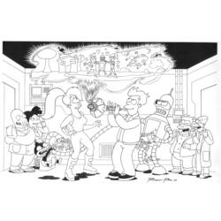 Malvorlage: Futurama (Karikaturen) #48364 - Kostenlose Malvorlagen zum Ausdrucken