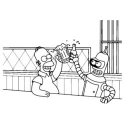 Malvorlage: Futurama (Karikaturen) #48367 - Kostenlose Malvorlagen zum Ausdrucken