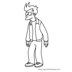 Malvorlage: Futurama (Karikaturen) #48411 - Kostenlose Malvorlagen zum Ausdrucken