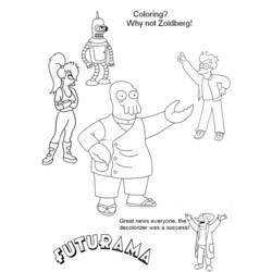 Malvorlage: Futurama (Karikaturen) #48414 - Kostenlose Malvorlagen zum Ausdrucken